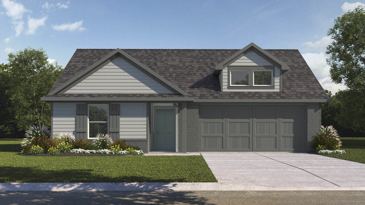 rendering of one story home