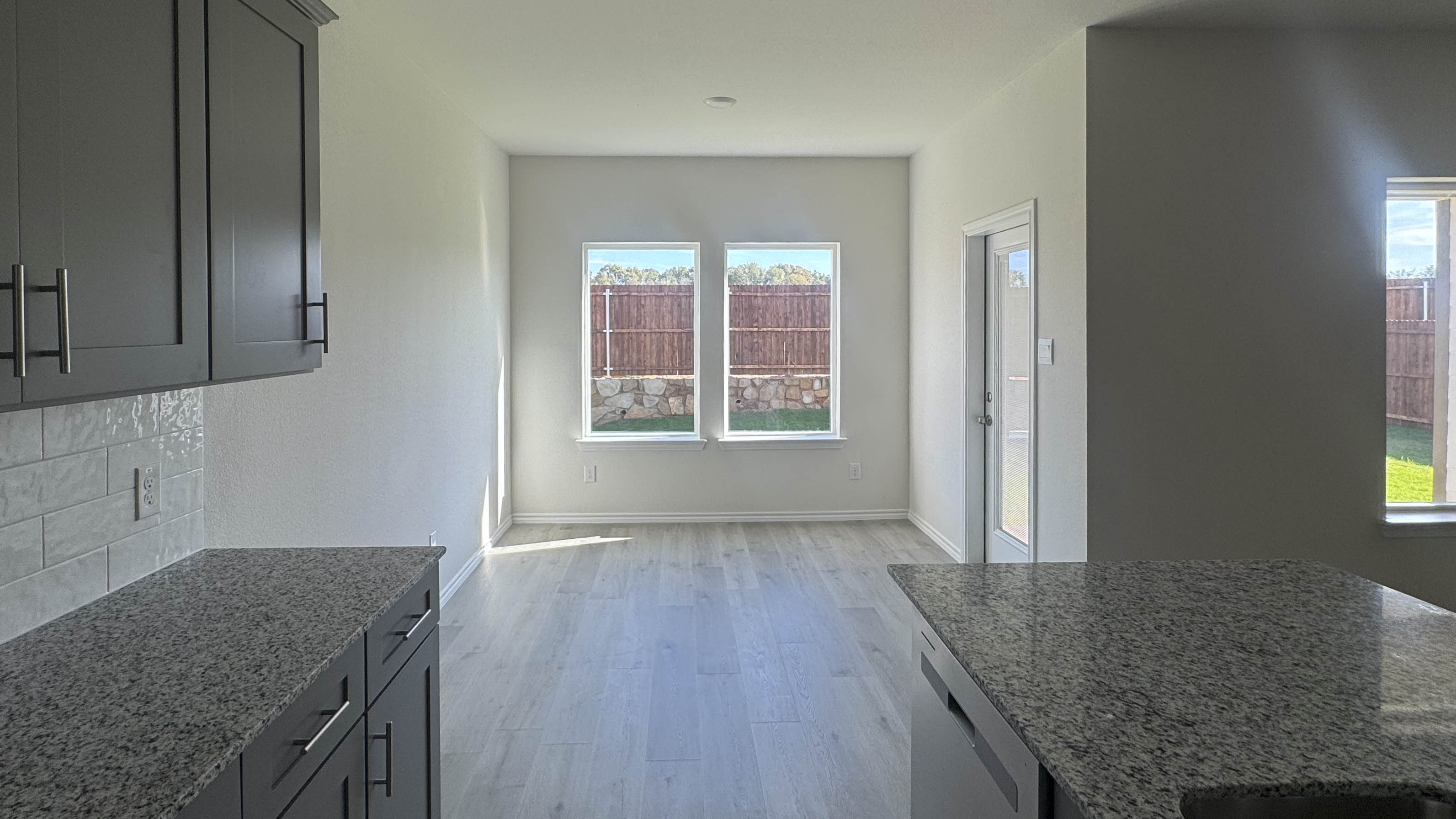 kitchen and dining area