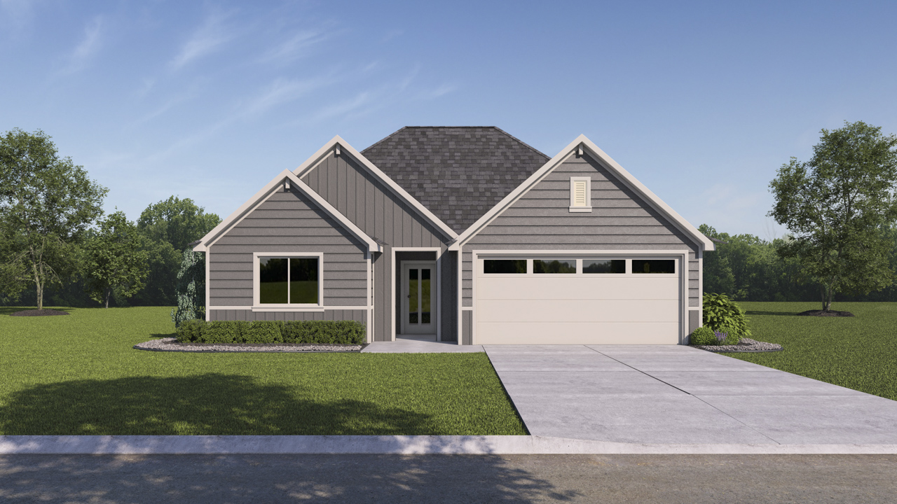 rendering of one story home
