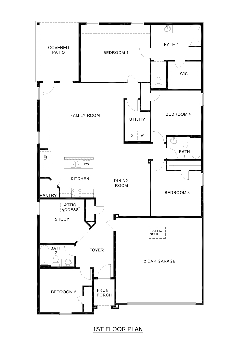 the layout of a one story home
