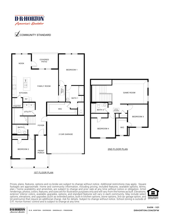 the layout of a two story home