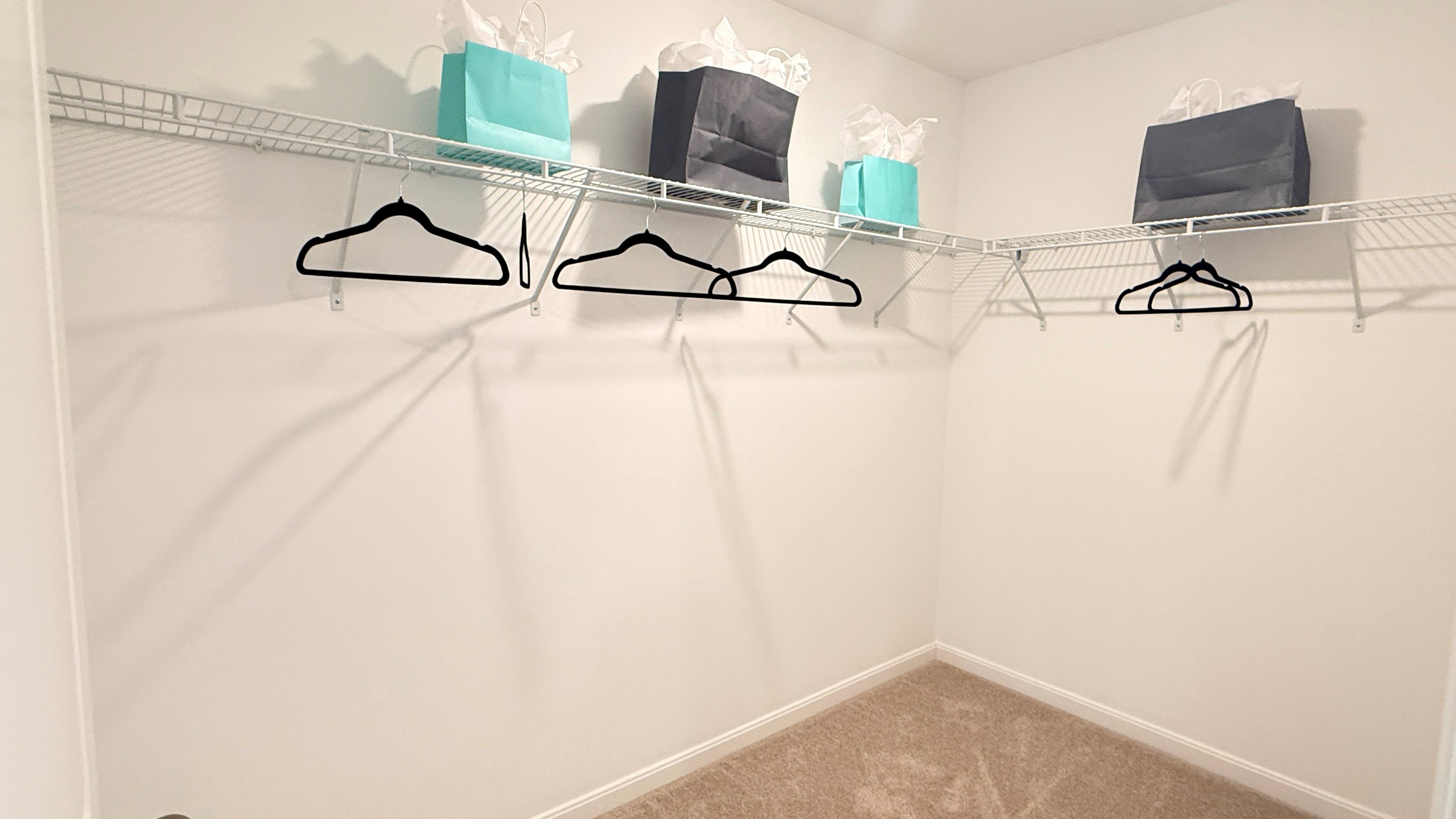 Primary bathroom walk-in closet.