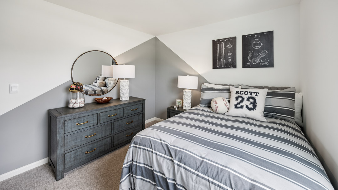 bedroom 3 with full size bed, nightstand and dresser