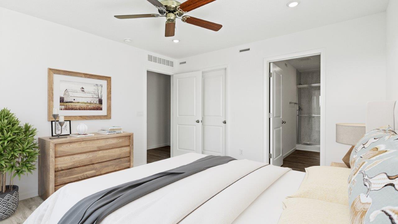 spacious primary bedroom