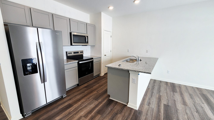 side view of kitchen