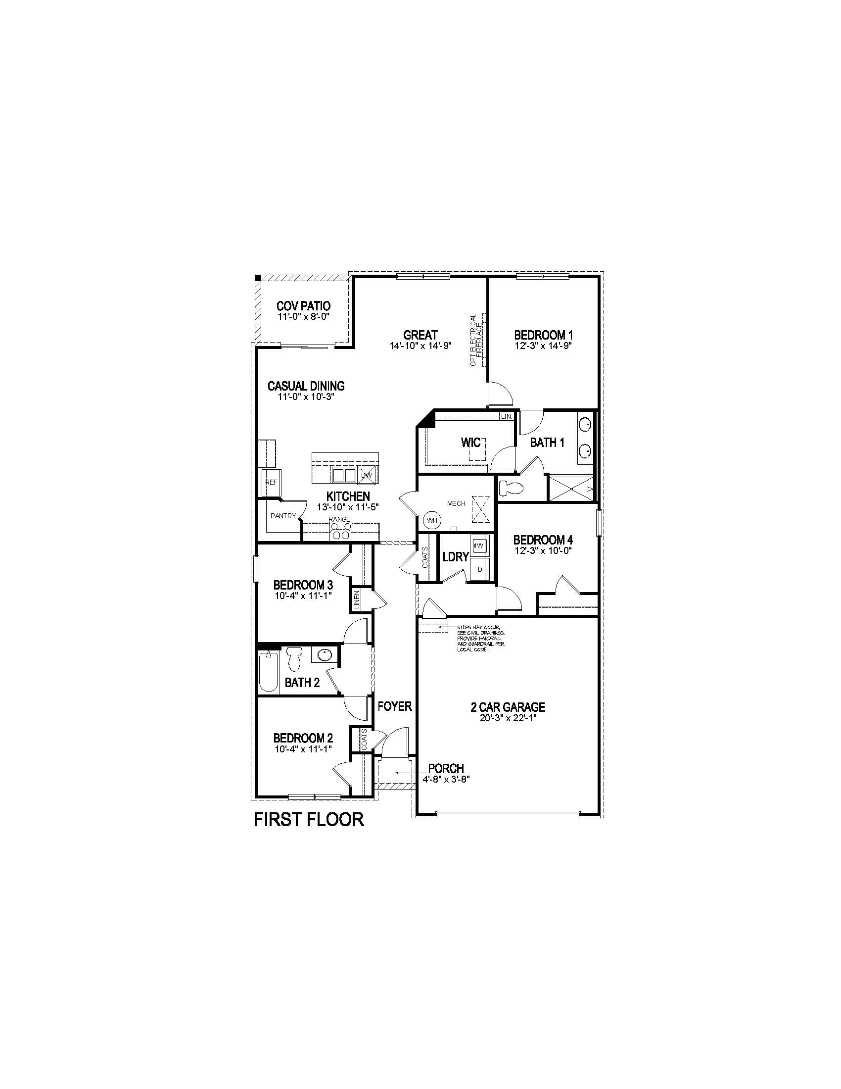 Floor Plan in Auburn Oaks Louisville, KY D.R. Horton