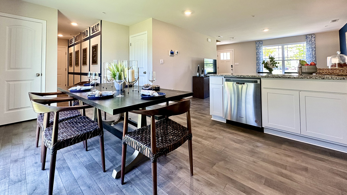 Dining area and kitchen