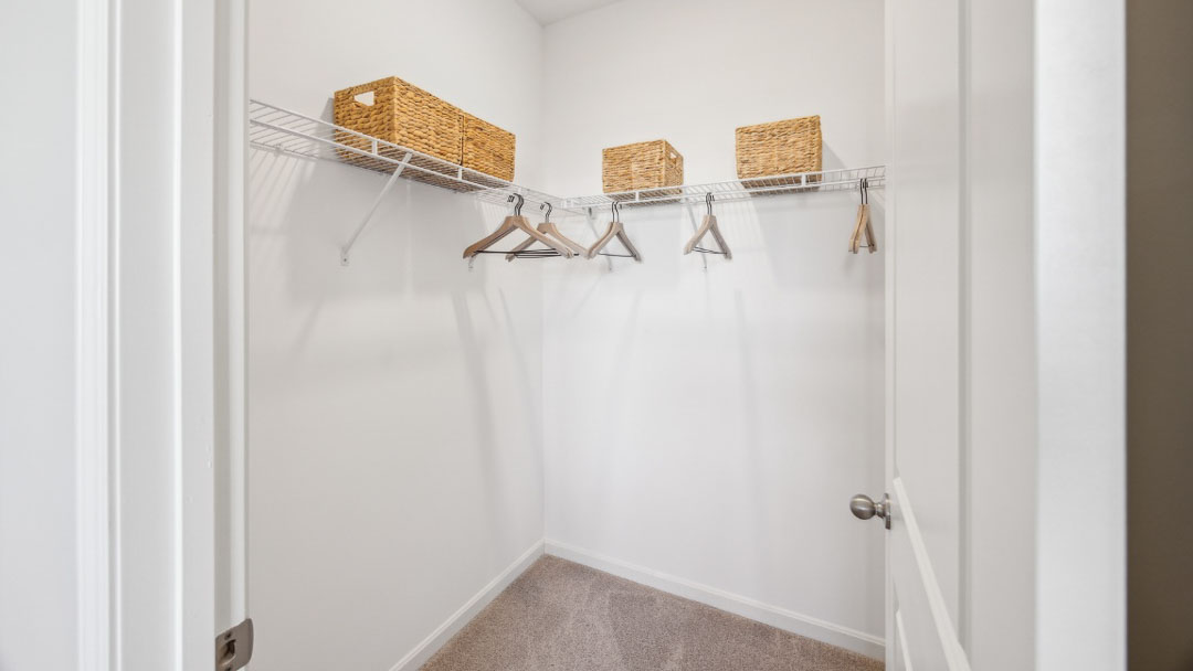 spacious walk in closet