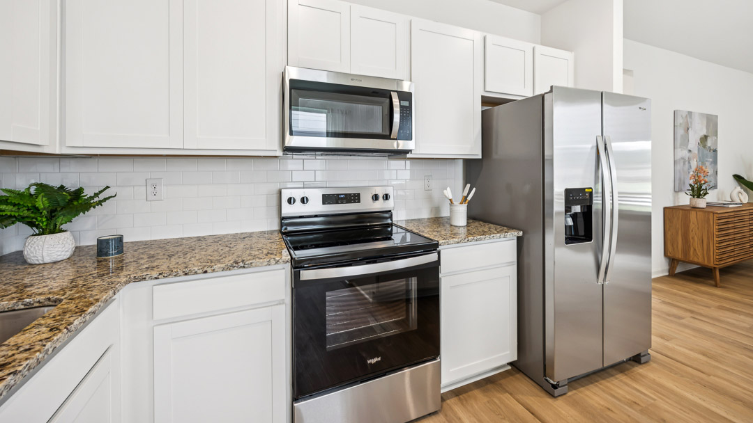 kitchen with shaker style cabinets
