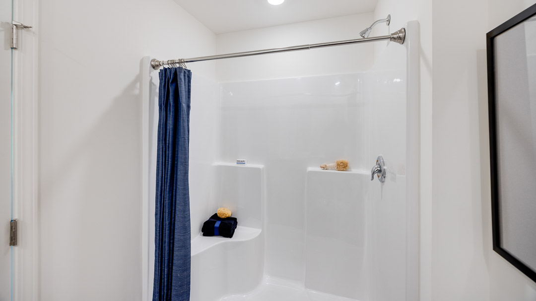 Interior bathroom with shower