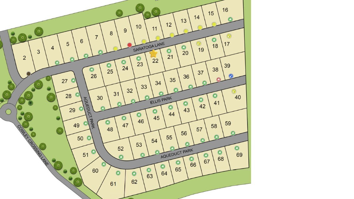 Cowley Farms lot #22 site layout.