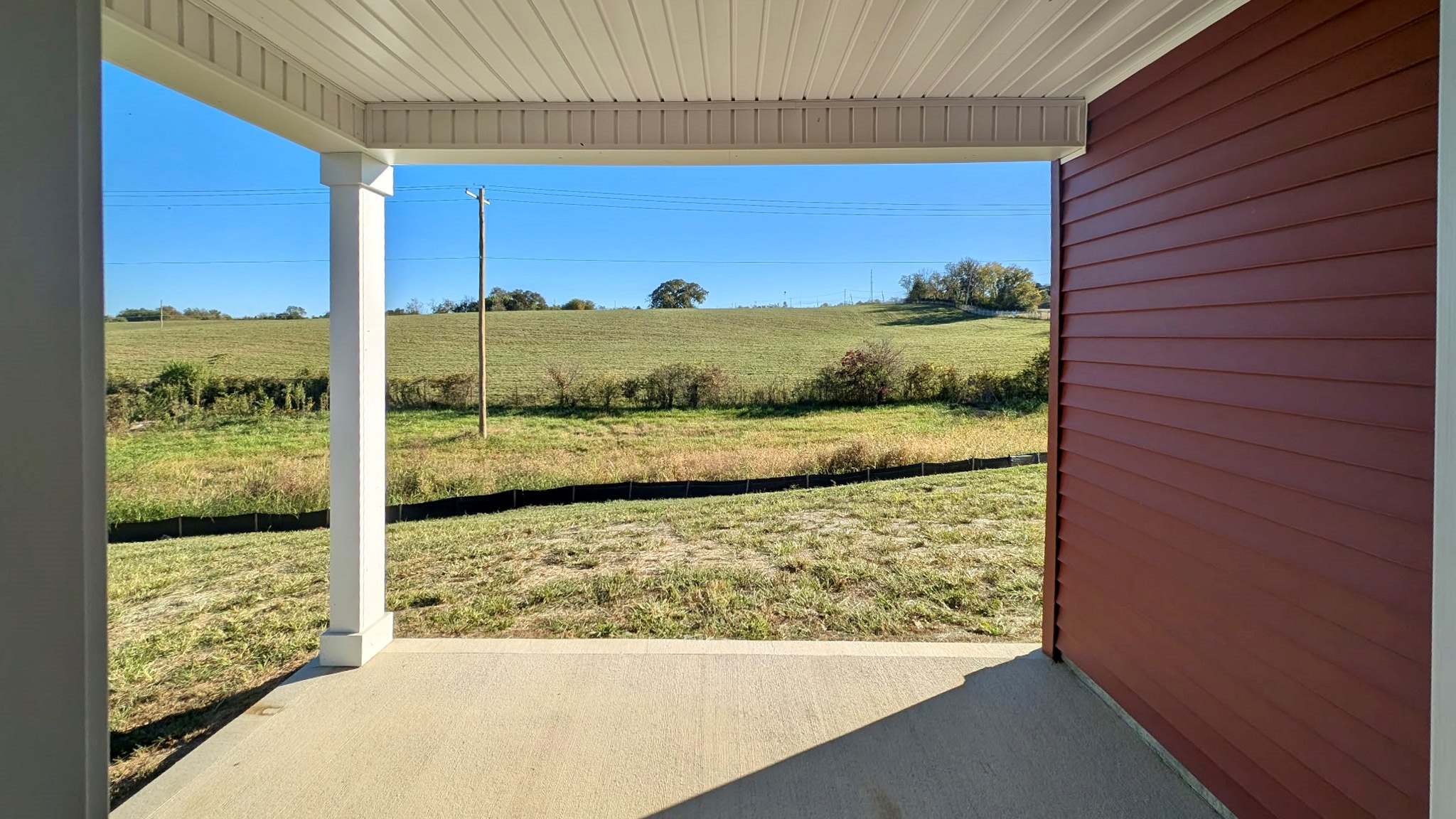 Covered rear porch