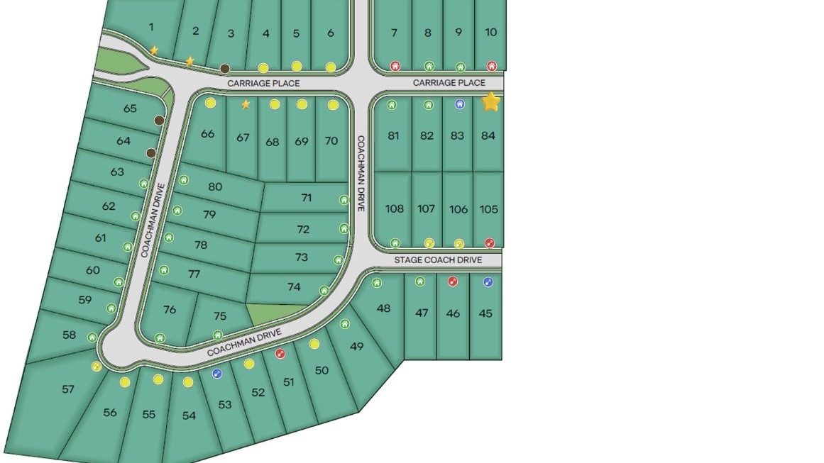 Carriage Place site layout with lot #84.