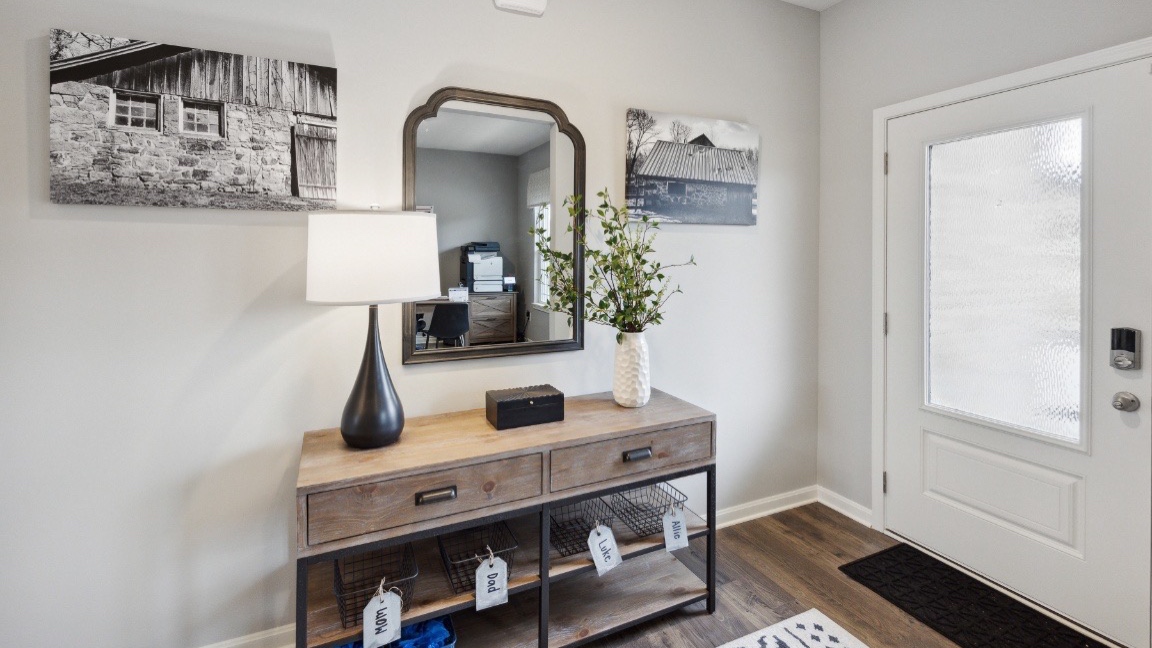 Front entryway with light walls.