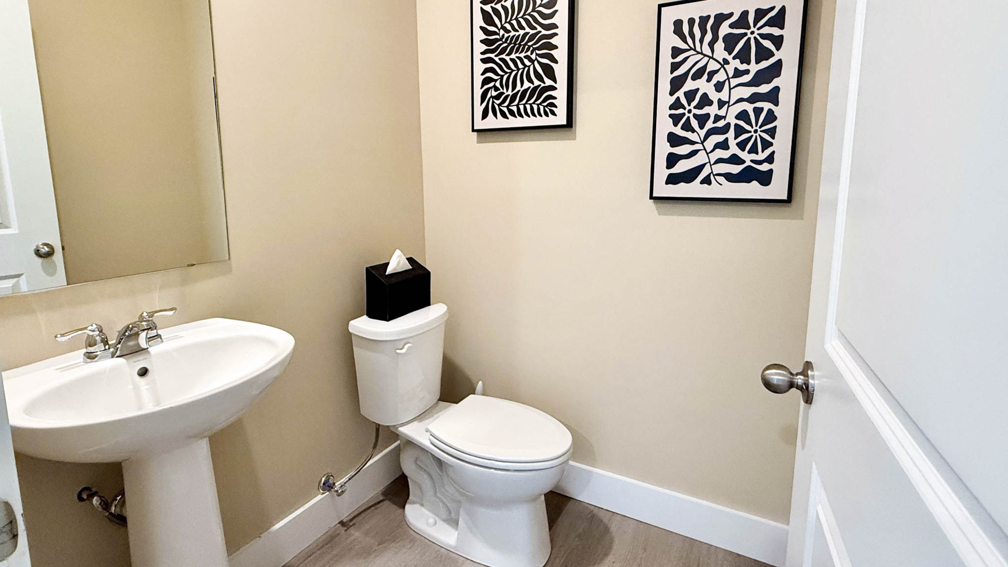 first floor half bathroom