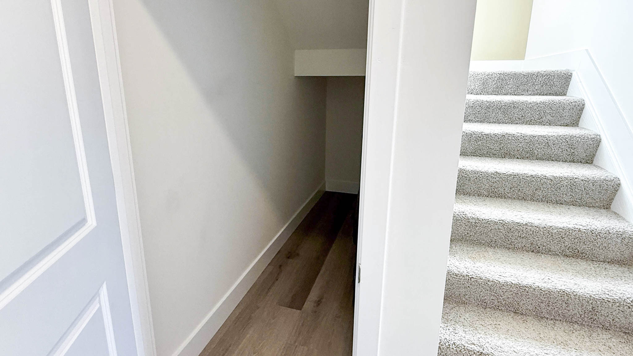 closet under the stairs