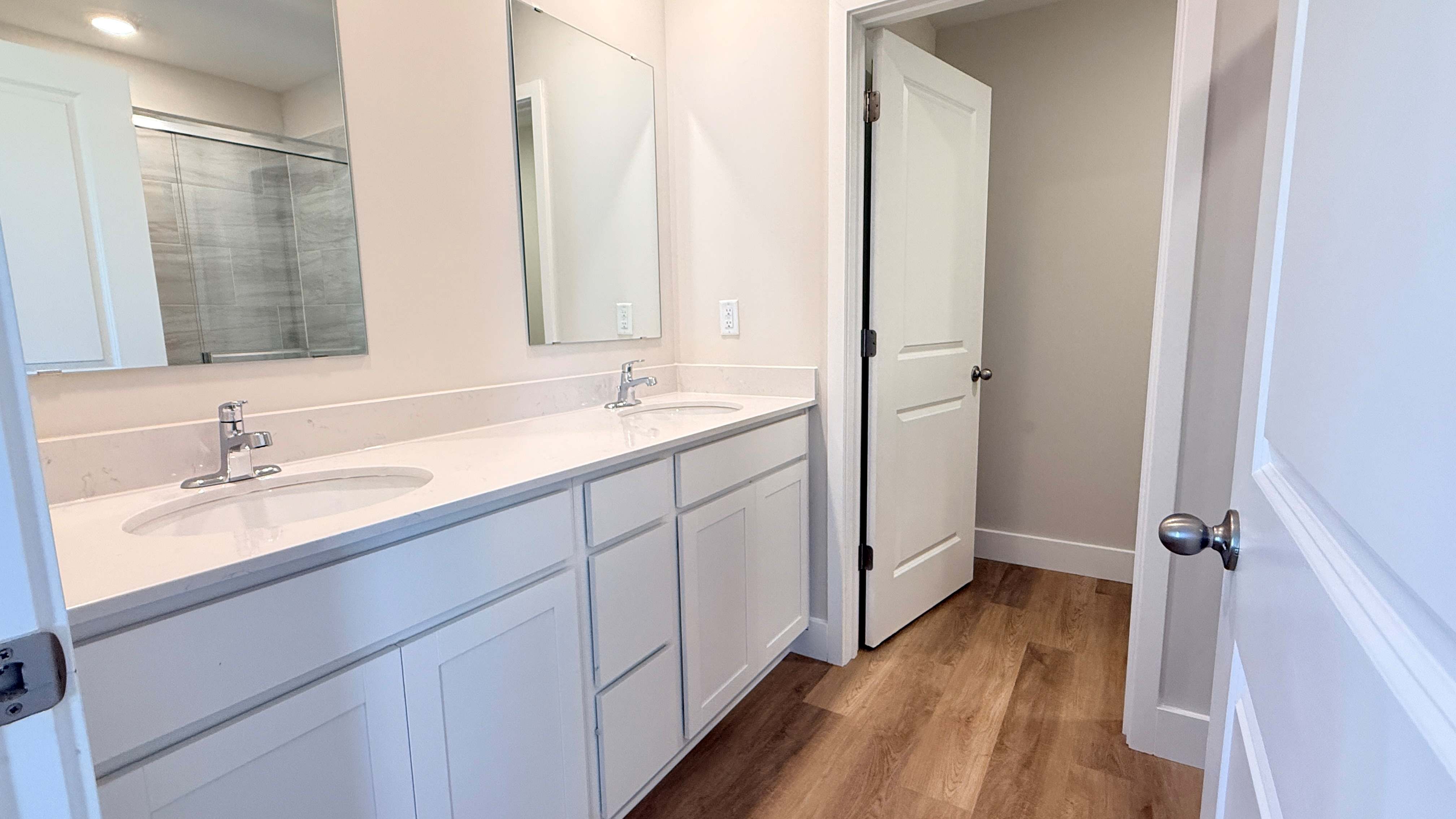 Upstairs primary bathroom.