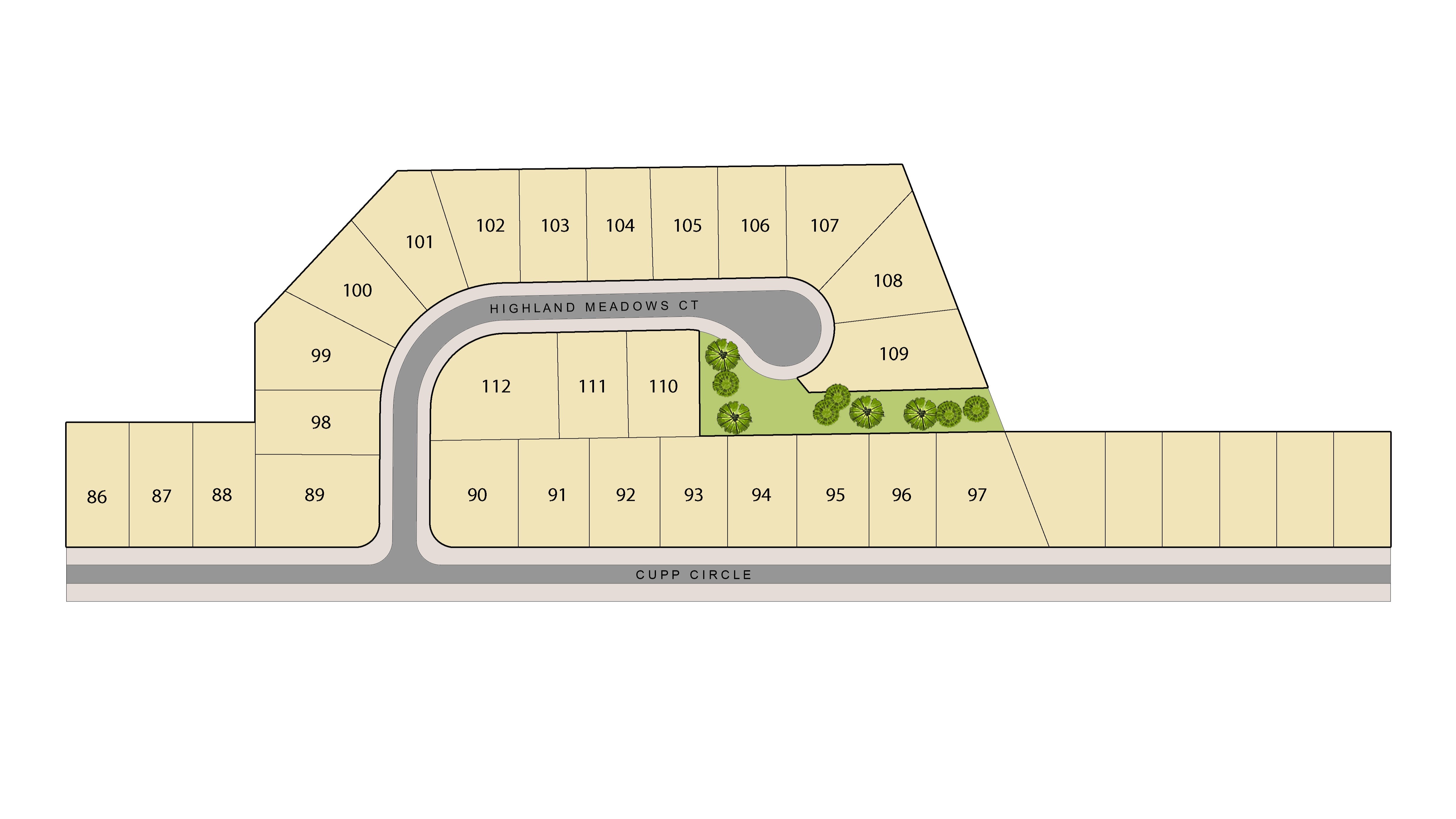 Highland Meadows Site Map