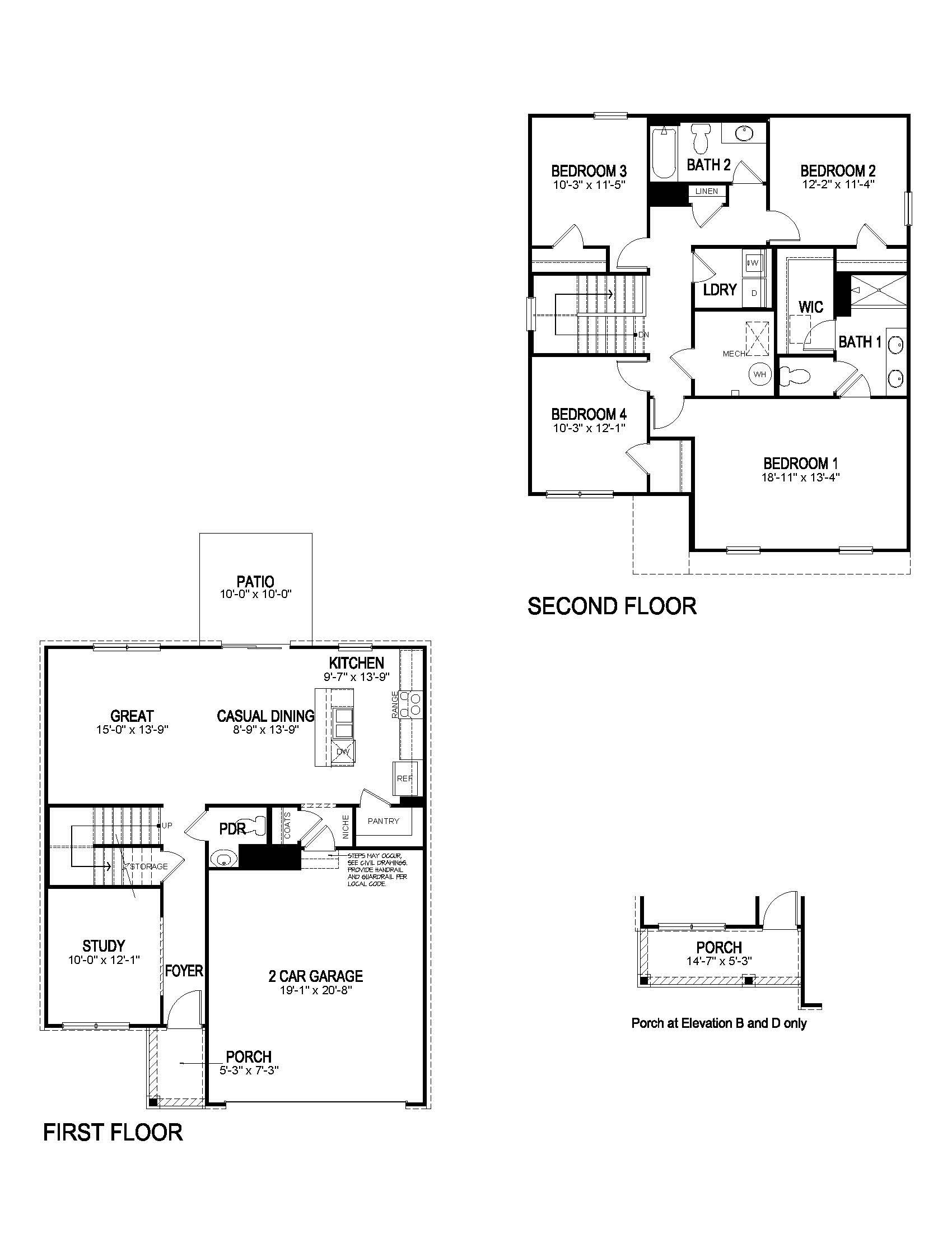 Floor Plan in Homestead Monrovia, IN D.R. Horton