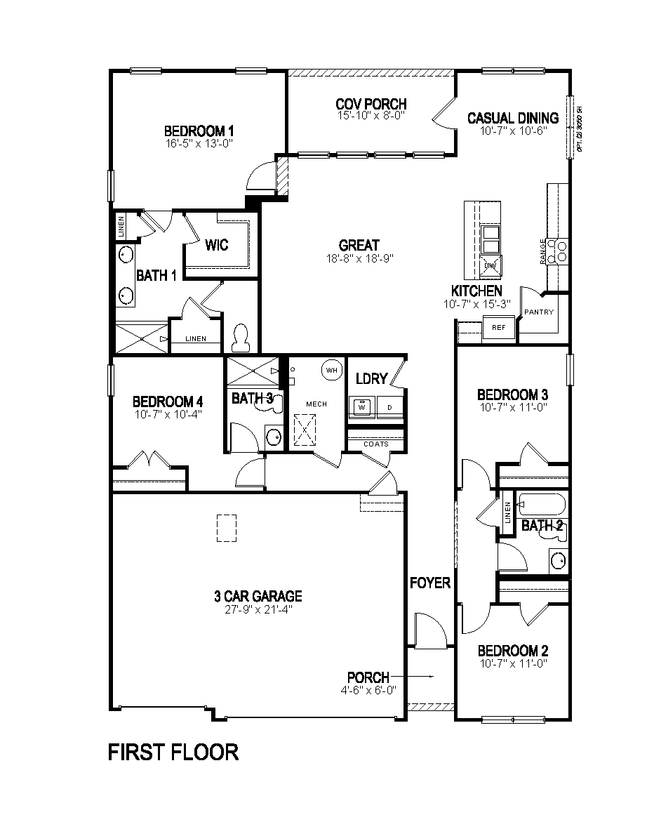 Fairfax floor plan by d.r. horton