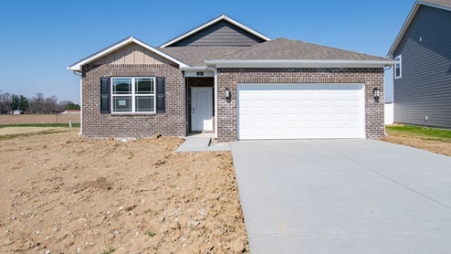 The Harmony 3 bedroom 2 bath ranch kitchen island ranch home for sale new construction walk-in closet covered patio