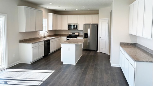 Kitche with white cabinets