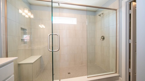 Bathroom 1 with Tile shower