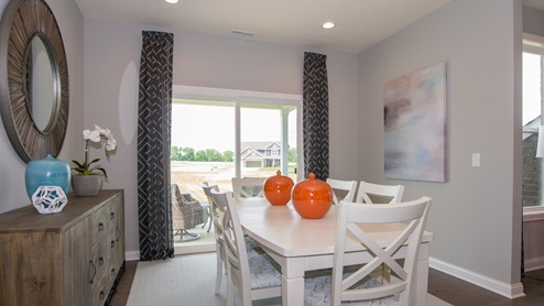 dining nook with great access to the kitchen and outdoor patio