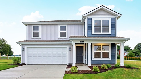 two story home with front porch