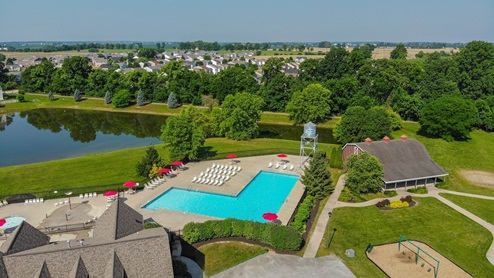 aerial view of homestead pool