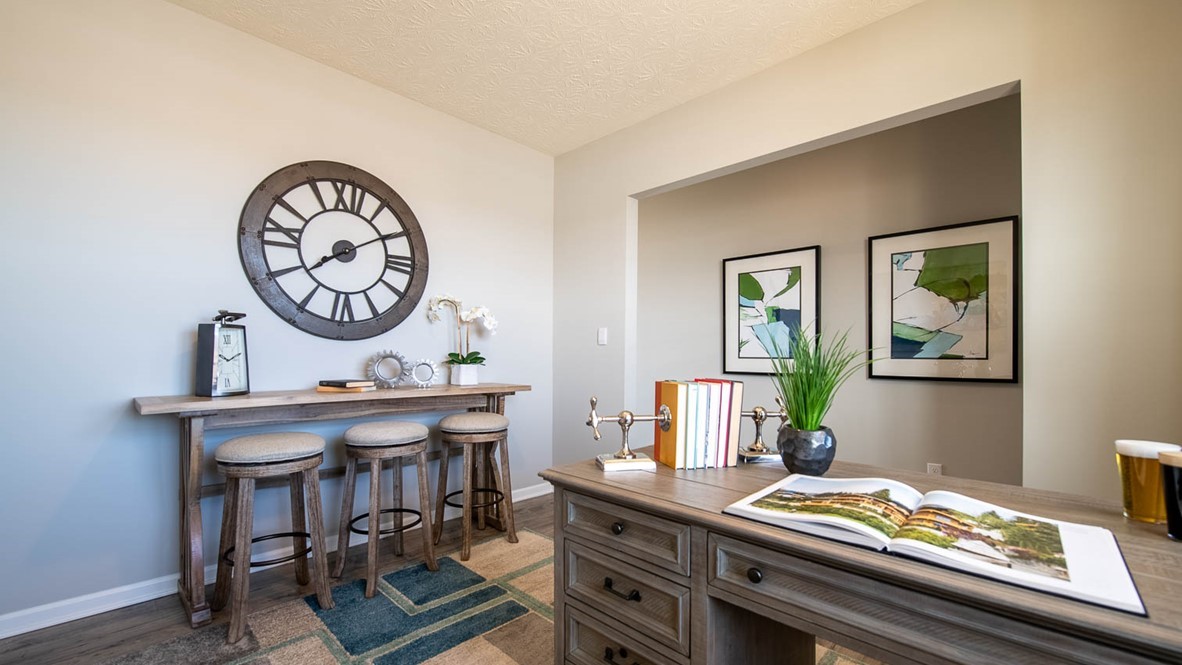 flex space in the front of the home