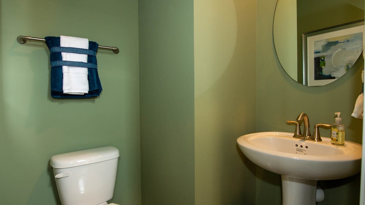 powder room on first floor