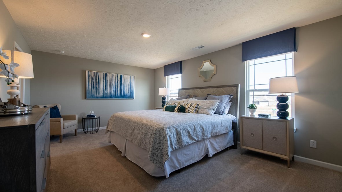 spacious primary bedroom