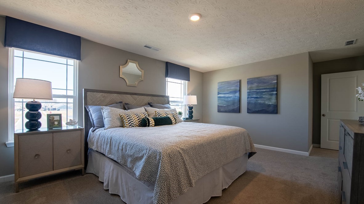 spacious primary bedroom