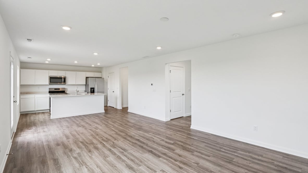 kitchen and dining space