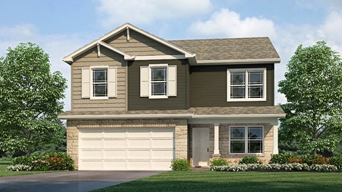 The Bellamy 2 story 4 bedrooms 2.5 bathrooms study den home office pantry kitchen island walk-in closet upper level laundry room second floor laundry room