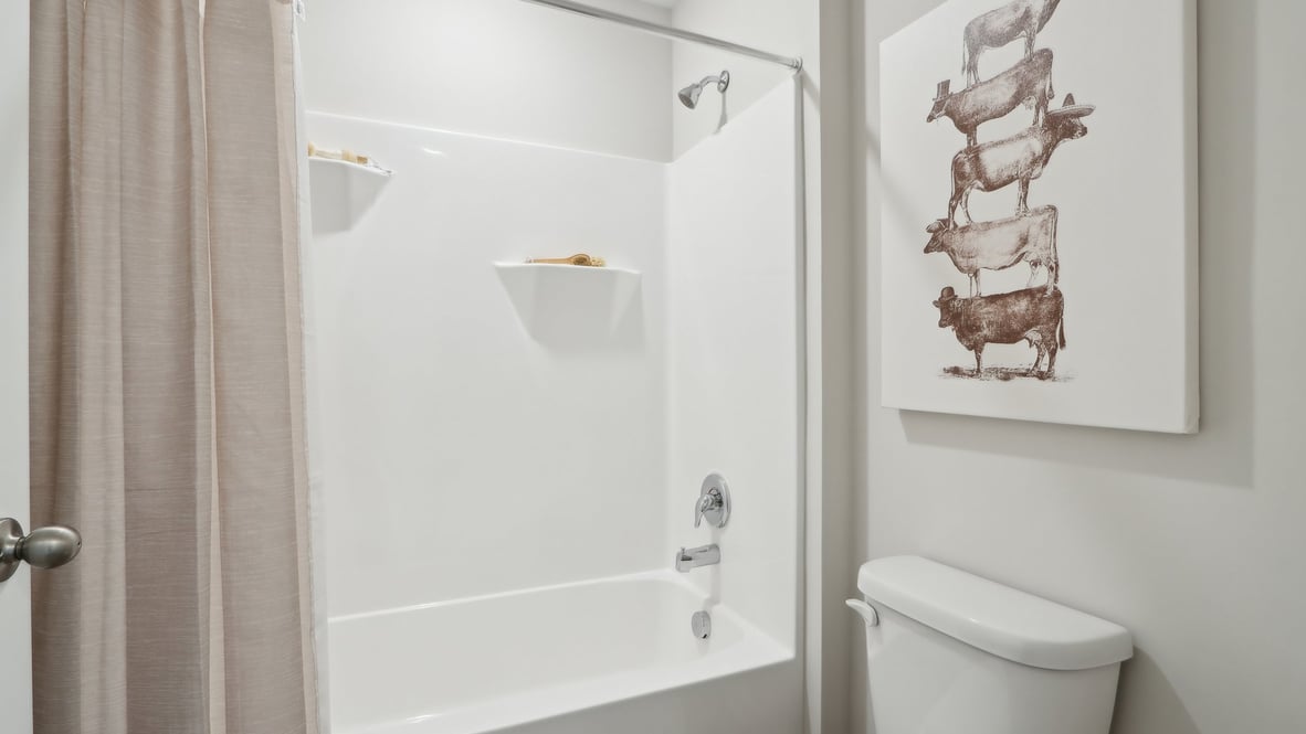 First floor bathroom with tub shower