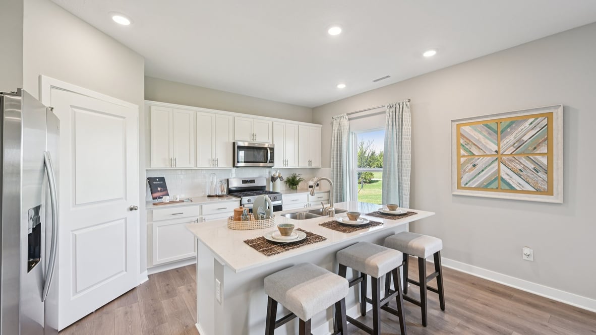 kitchen with bar seating