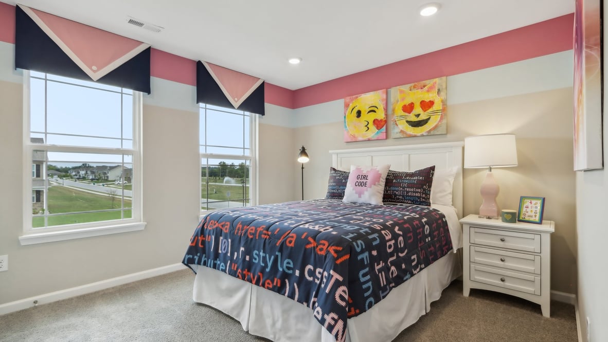 bedroom with large windows