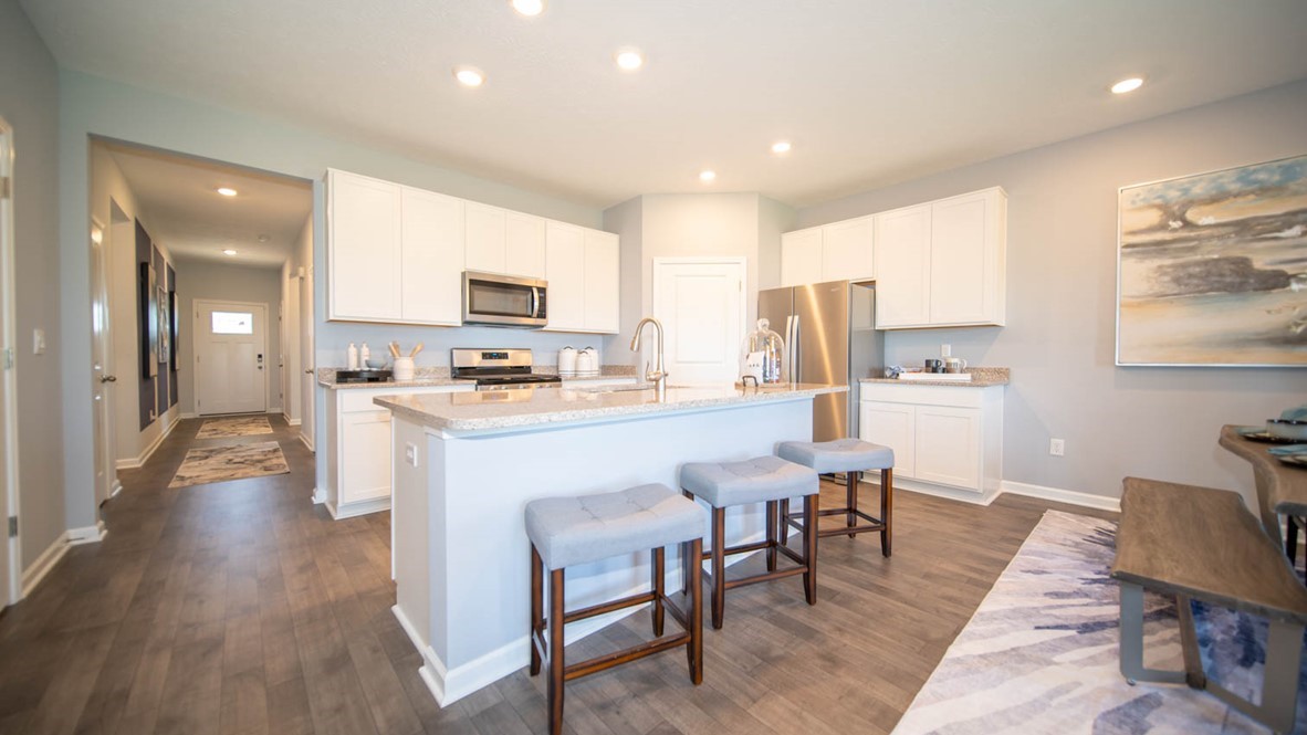 kitchen with bar seating
