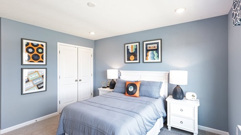 Interior bedroom with closet