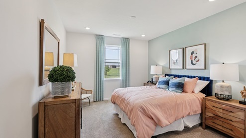 Interior bedroom with window