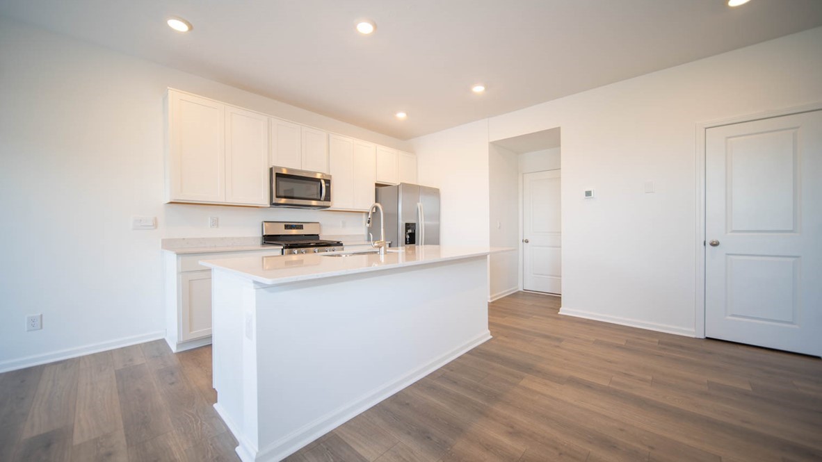 kitchen with bar seating