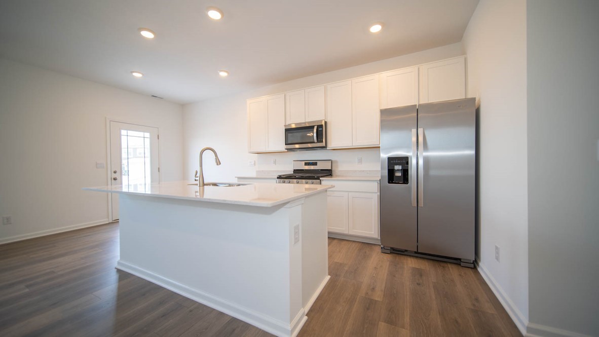 kitchen with large center island