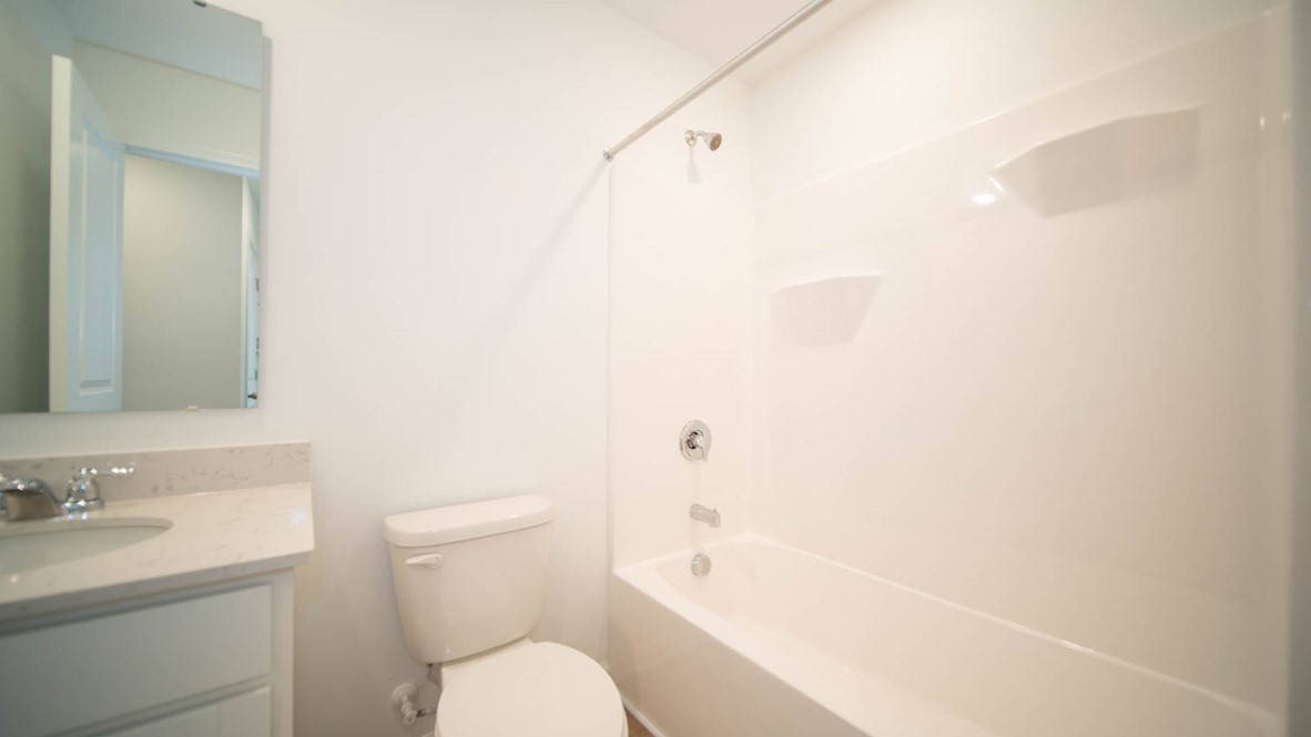 bathroom with shower and tub combo