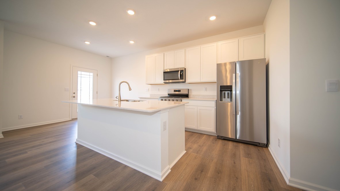kitchen with large center island