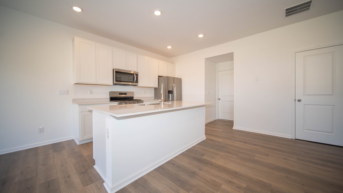 kitchen with bar seating