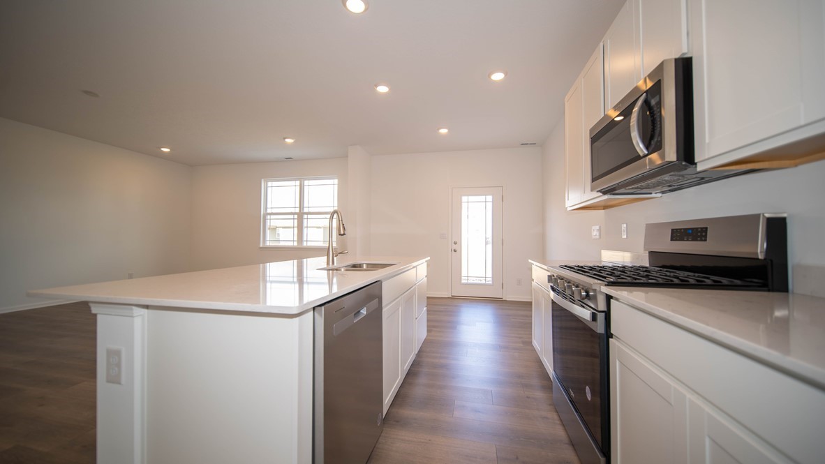 kitchen with quartz countertops