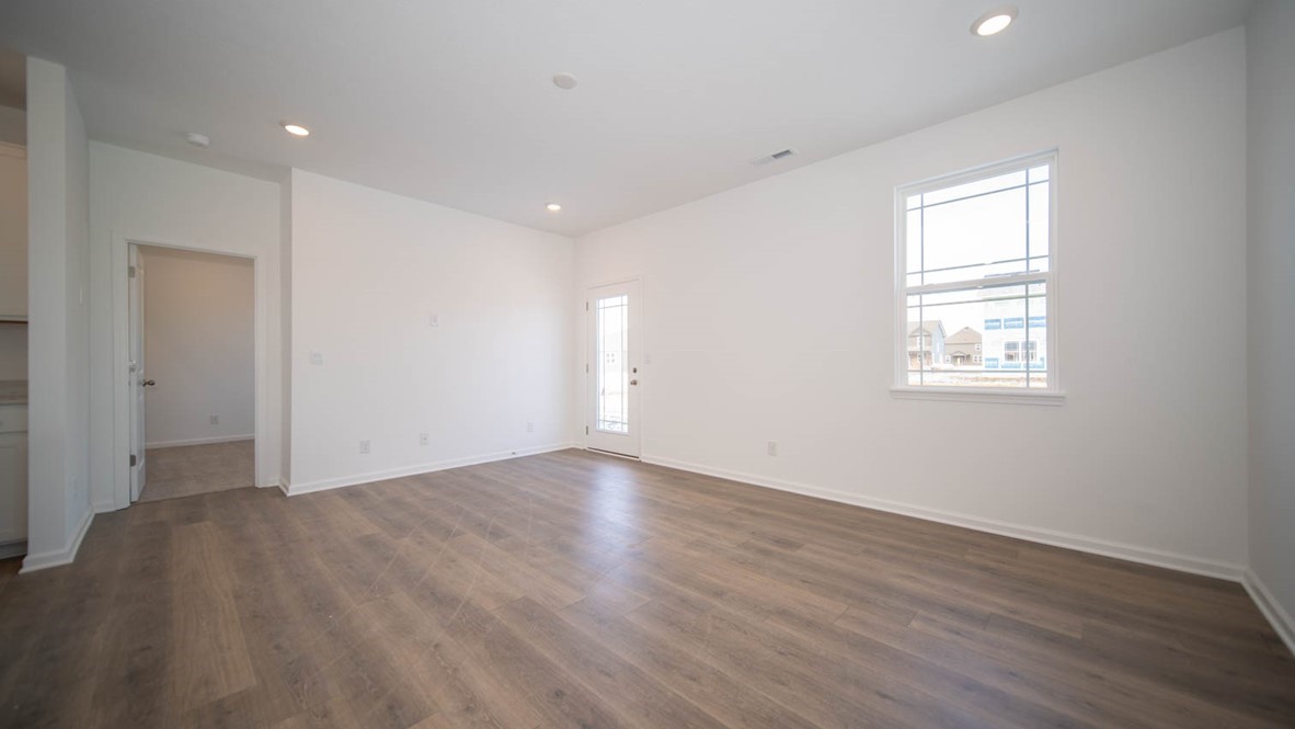 Great room with Revwood flooring.