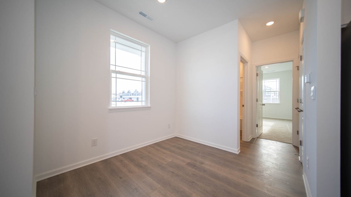 Dining nook with a sigle window.